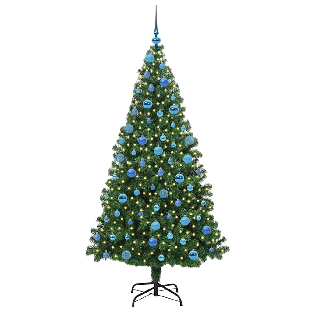 Vidaxl kunstkerstboom groen 180 cm pvc en staal en kunststof