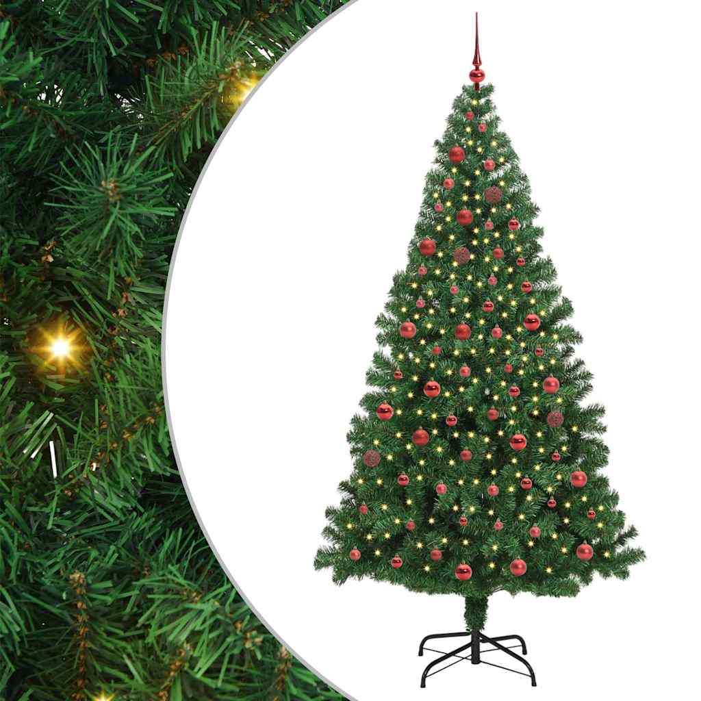 Vidaxl kerstboom met ledverlichting 210 cm 300 led's warmwit