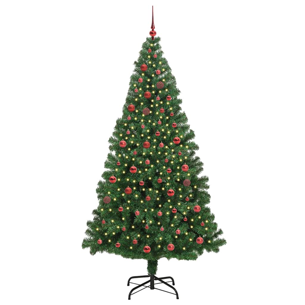 Vidaxl kerstboom met ledverlichting 210 cm 300 led's warmwit
