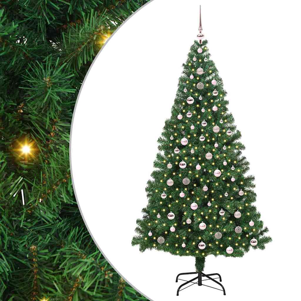Vidaxl kerstboom met ledverlichting 240 cm 300 led's warmwit