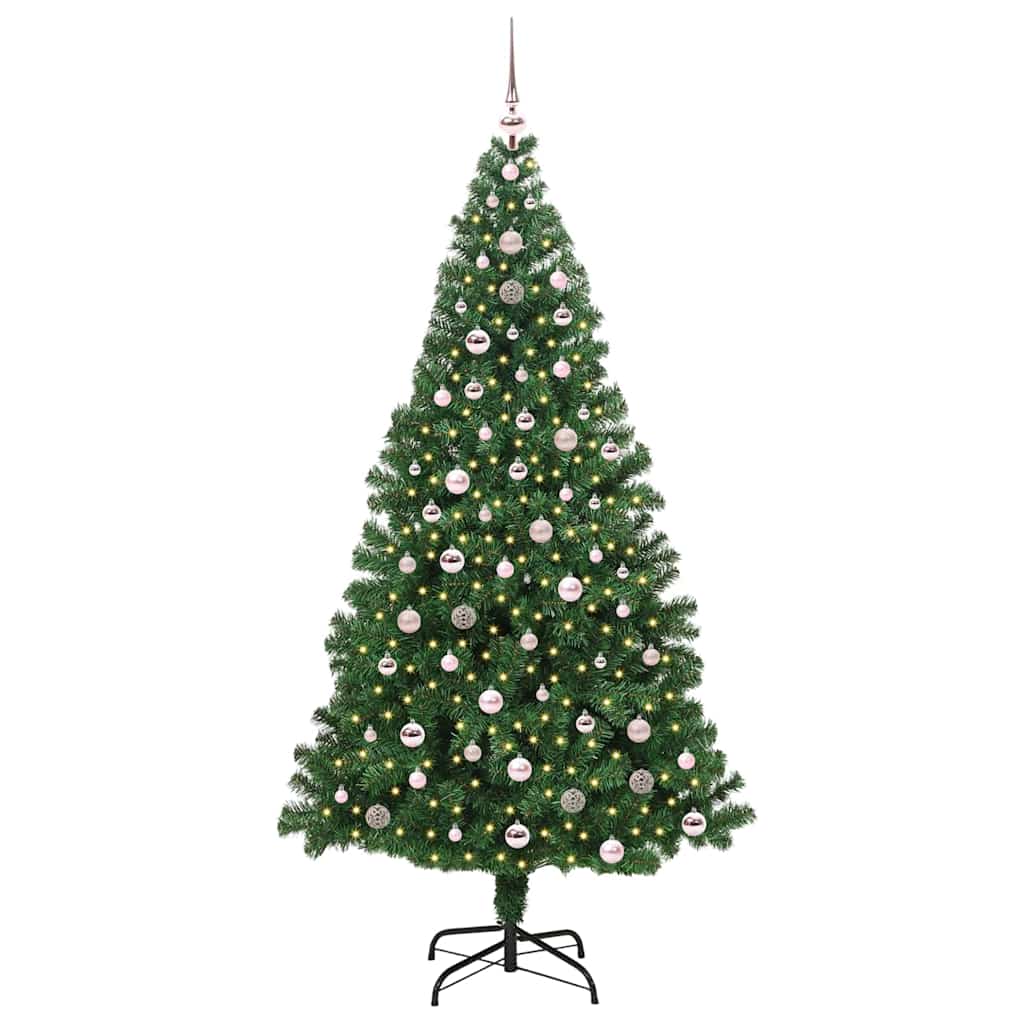 Vidaxl kerstboom met ledverlichting 240 cm 300 led's warmwit