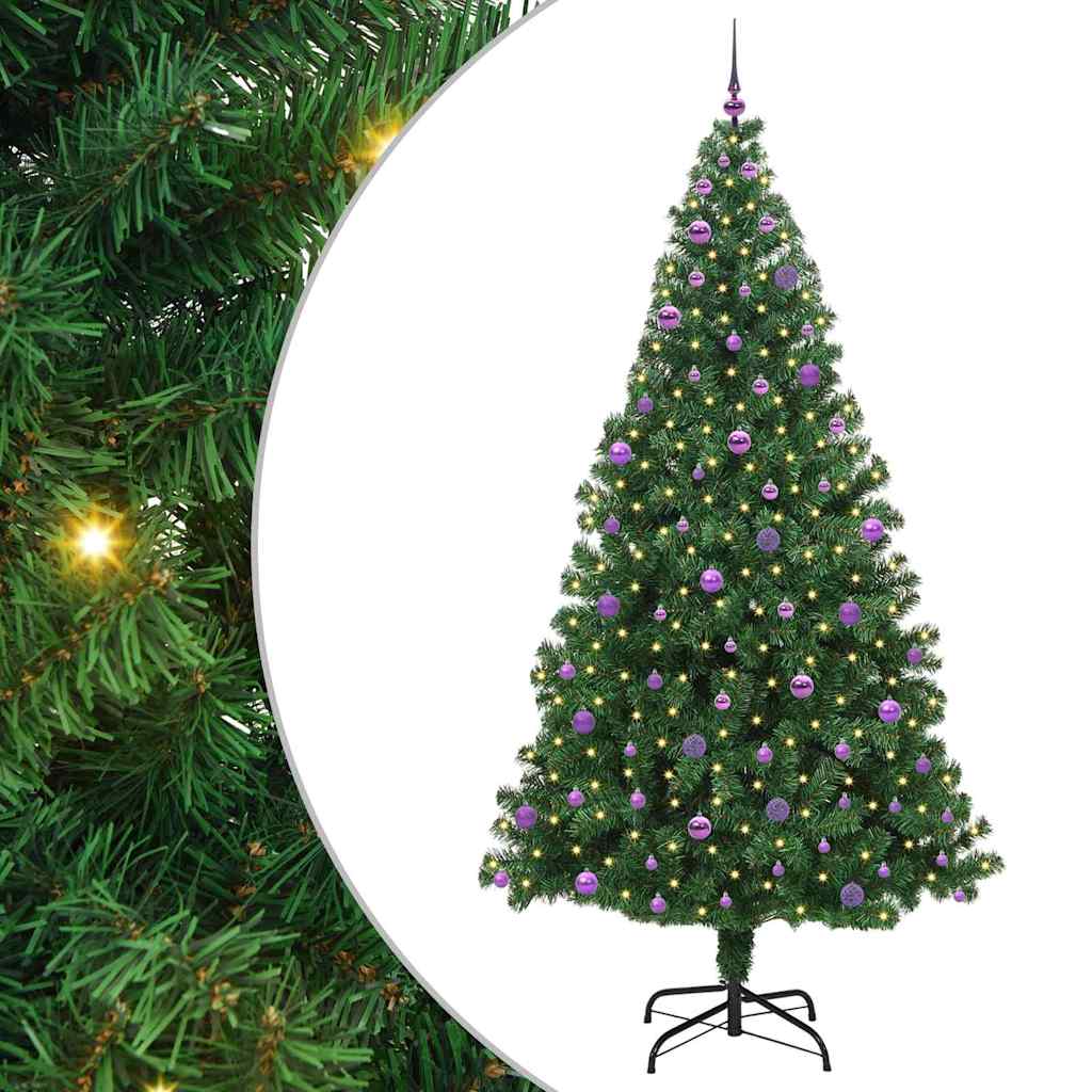 Vidaxl kerstboom met ledverlichting 240 cm 300 led's warmwit