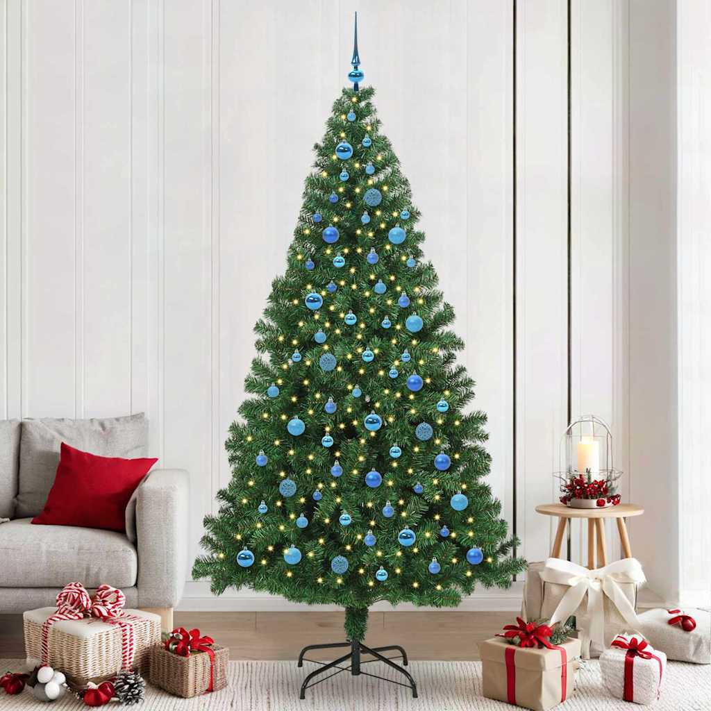 Vidaxl kerstboom met ledverlichting 240 cm 300 led's warmwit