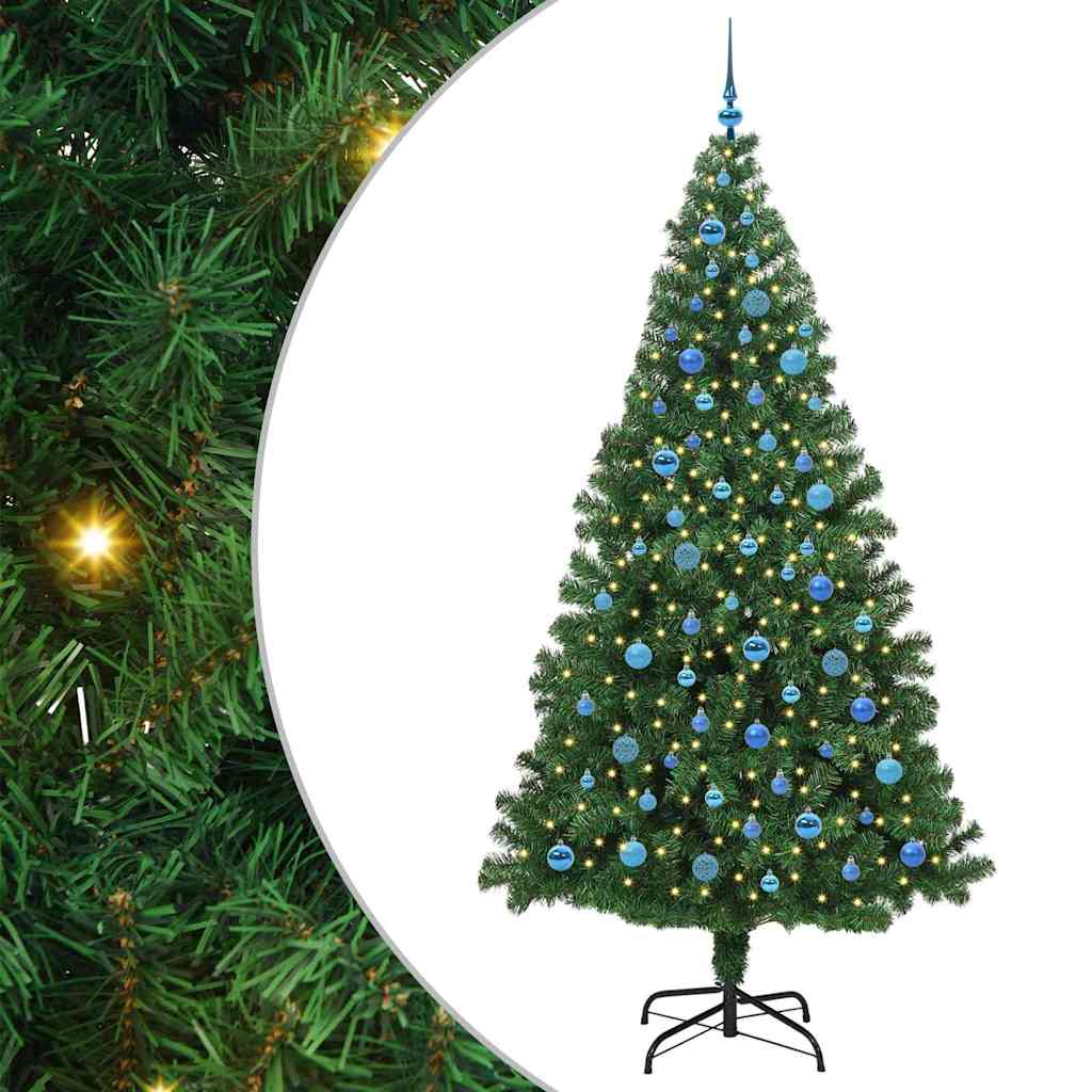 Vidaxl kerstboom met ledverlichting 240 cm 300 led's warmwit