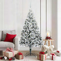 Vidaxl kunstkerstboom met 300 led wit 180 cm pvc en staal en kunststof