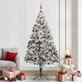 Vidaxl kunstkerstboom met 300 led wit 240 cm pvc en staal en kunststof