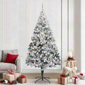 Vidaxl kunstkerstboom wit 240 cm pvc en staal en kunststof