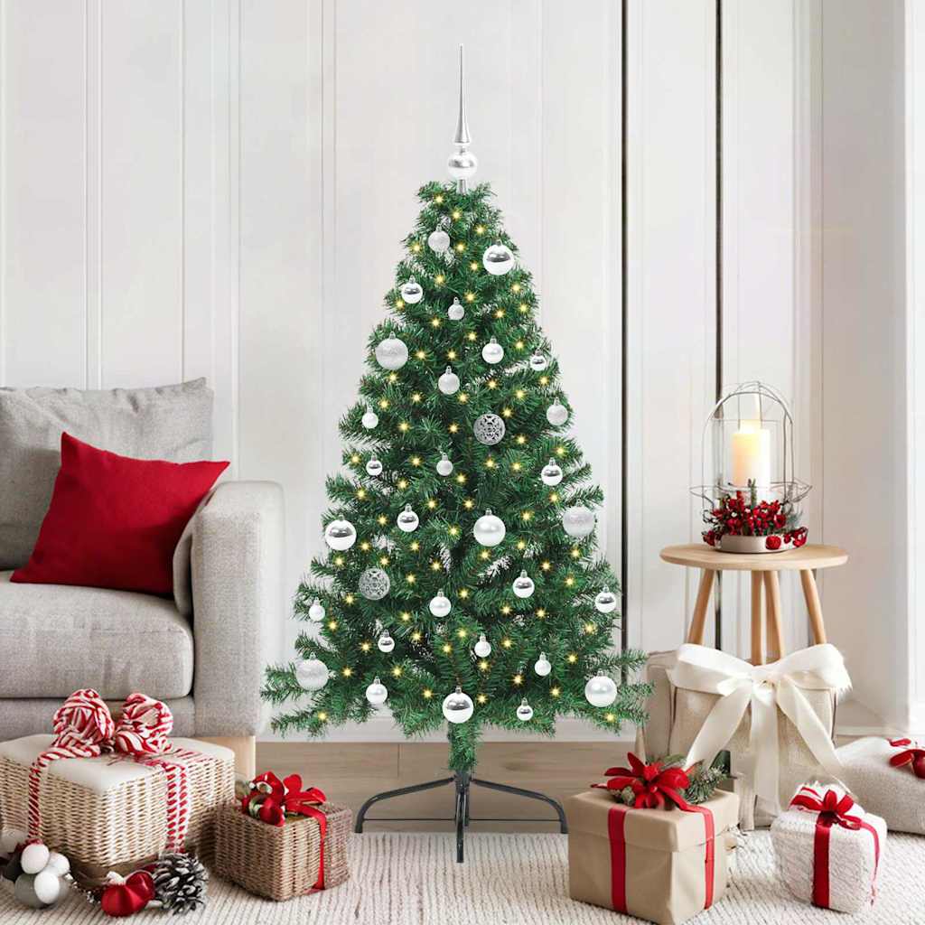 Vidaxl kunstmatig voorverlicht kerstboom met 150 led groen 150 cm pvc