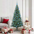 Vidaxl kunstmatig voorverlicht kerstboom groen 180 cm pvc