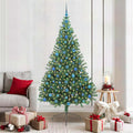 Vidaxl kunstmatig voorverlicht kerstboom met 300 led groen 210 cm pvc