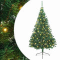 Vidaxl kunstmatig voorverlicht kerstboom met 300 led groen 240 cm pvc