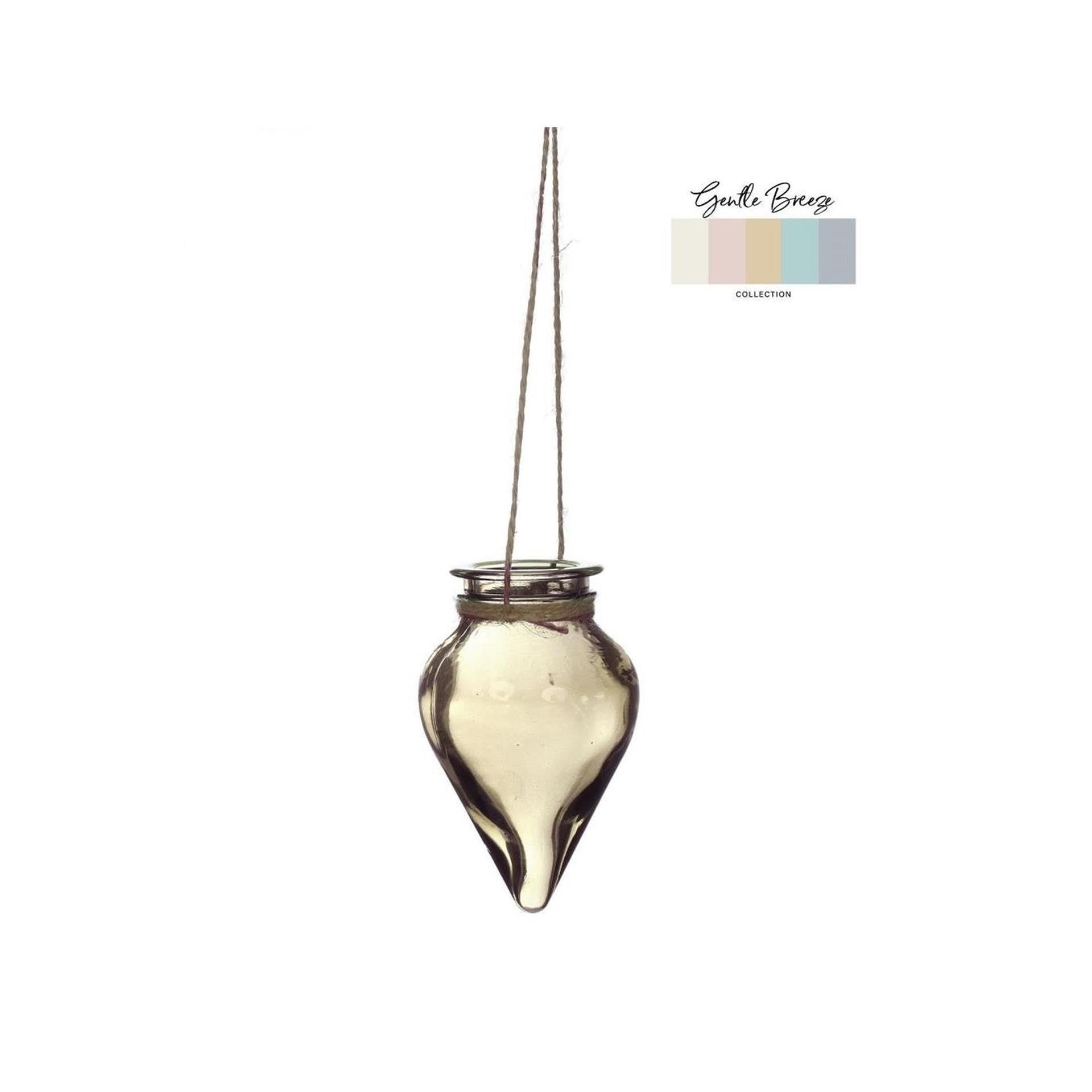Ideas 4 seasons bloemenvaas breeze hangend ø6xh31cm zand