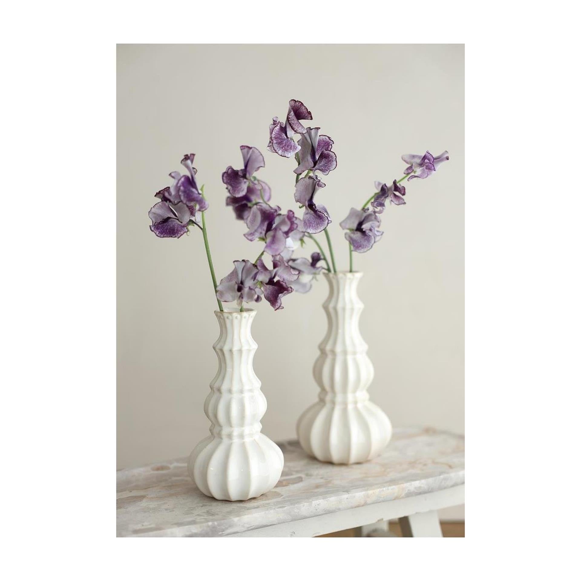 Ideas 4 seasons vaas delphi ø10,3xh20cm crème zand