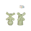 Ideas 4 seasons vaas windmolen h15,5cm 2 ass linde groen