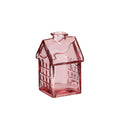 Ideas 4 seasons glazen huisje 7x7,5xh12cm lichtroze