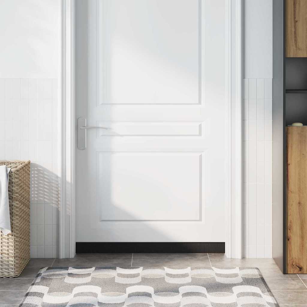 Vidaxl schroefbare deurborstelafsluitingen 6 pcs zwart 100 cm