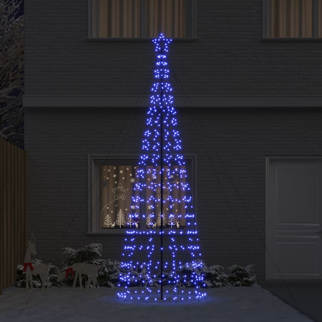Vidaxl led kerstboom ekenas 400 cm 800 led's blauw staal blauw