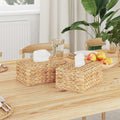 Vidaxl tissueboxhoezen 2 pcs waterhyacint 27.5 x 16.5 x 14 cm naturel