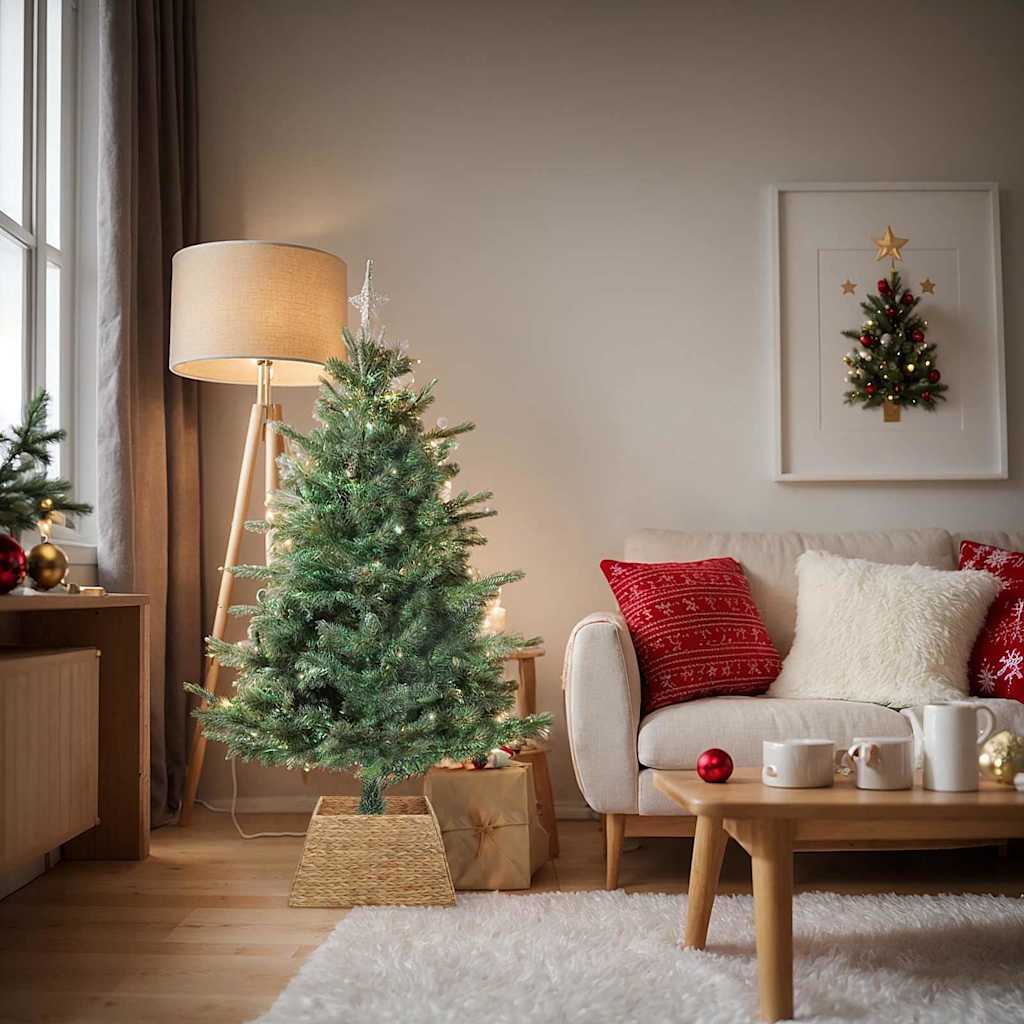 Vidaxl kerstboomkraag vierkant bruin 50 x 50 x 25 cm waterhyacint
