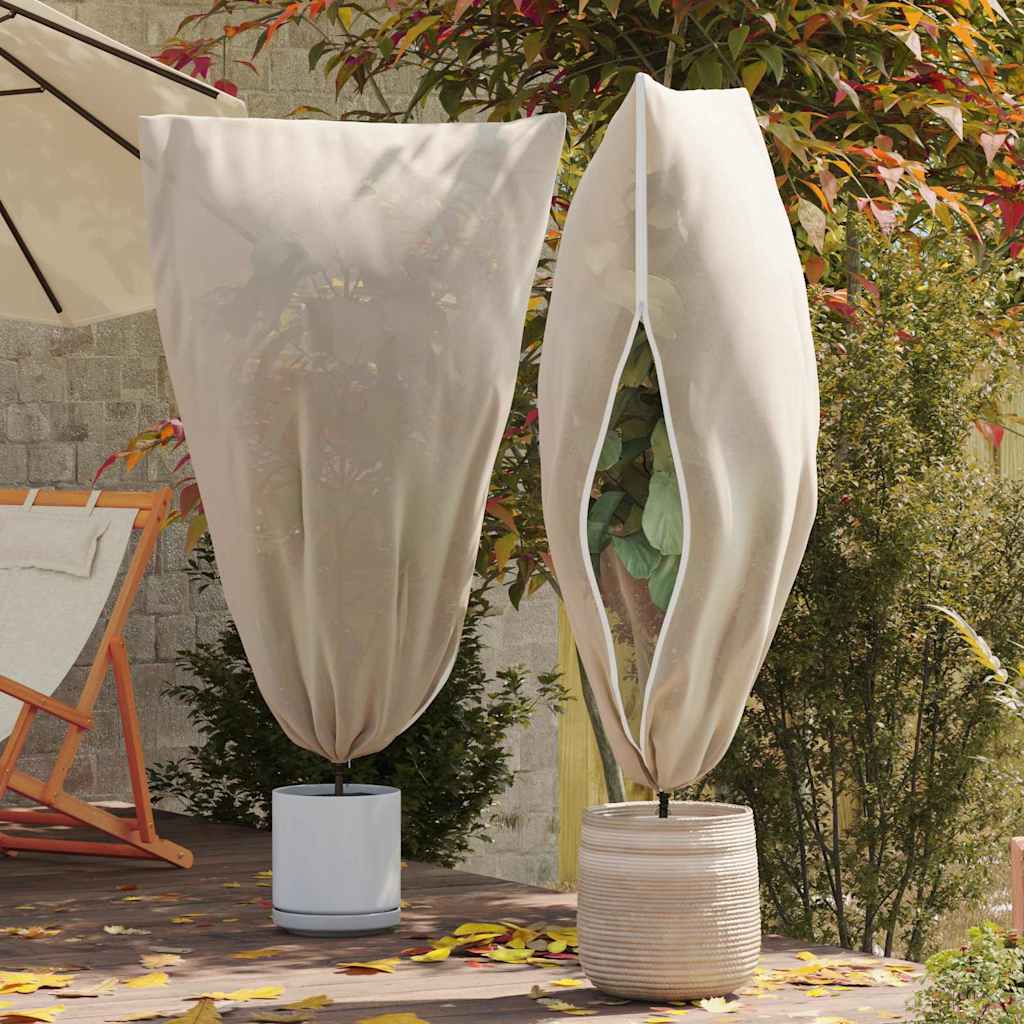 Vidaxl vorstbescherming plantenfleece covers 5 pcs beige 1,55 x 1 m