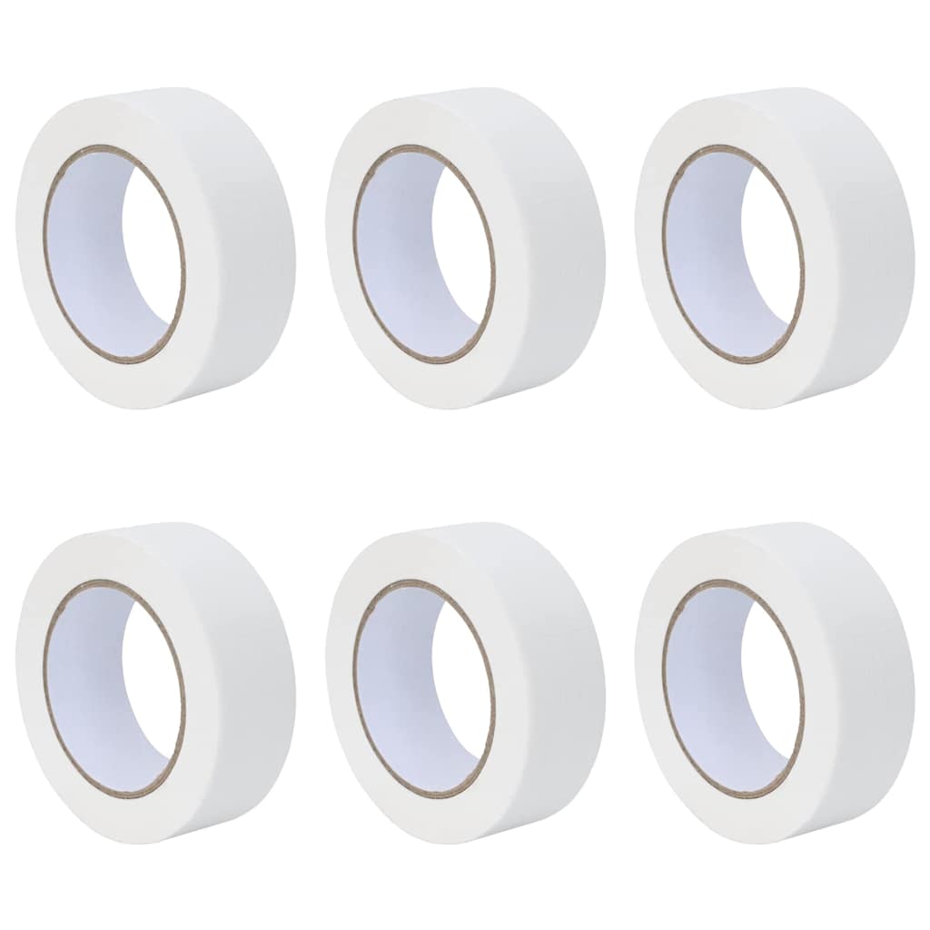 Vidaxl verf maskertapes 6 st wit 38mm x 50m papier