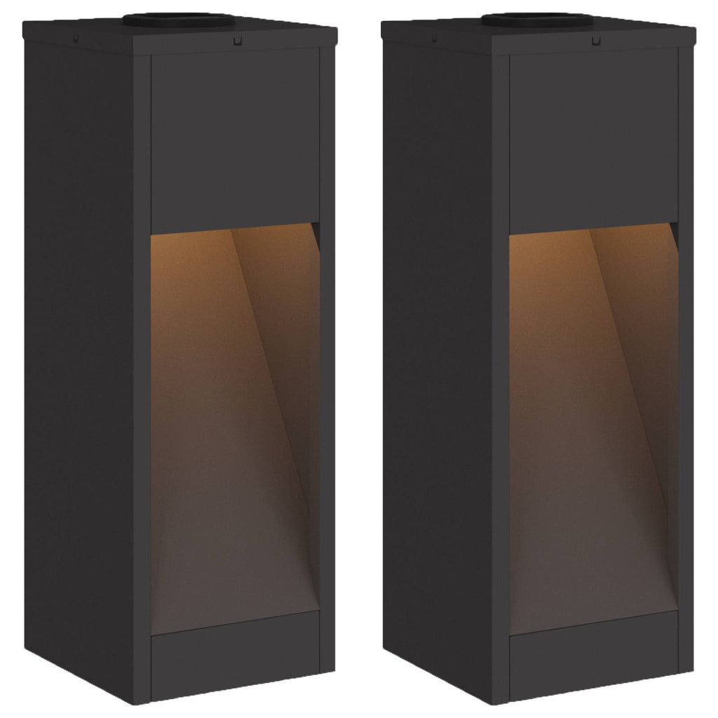 Vidaxl zonne led padverlichting 2 st warmwit 18 x 18 x 50 cm