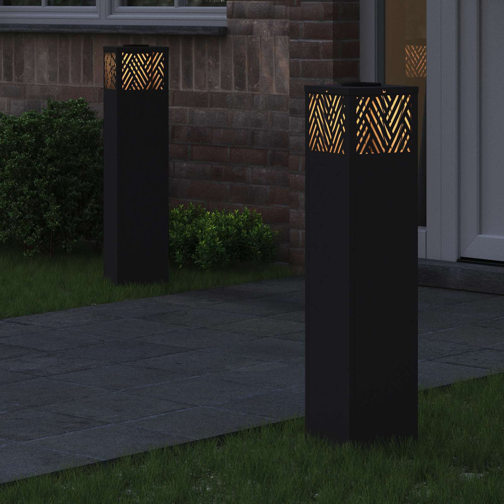 Vidaxl solar led pad licht 2 st warmwit 18 x 18 x 80 cm