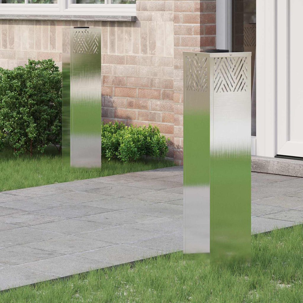 Vidaxl solar led pad licht 2 st warmwit 18 x 18 x 80 cm
