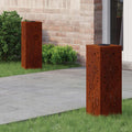 Vidaxl solar led pad licht 2 pcs roestig cortenstaal