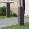 Vidaxl solar led pad licht 2 pcs zwart koudgewalst staal
