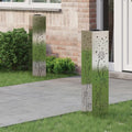Vidaxl solar led pad licht 2 pcs zilver roestvrij staal