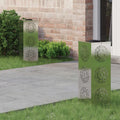 Vidaxl solar led pad licht 2 pcs zilver roestvrij staal