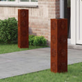 Vidaxl solar led pad licht 2 pcs roestig cortenstaal