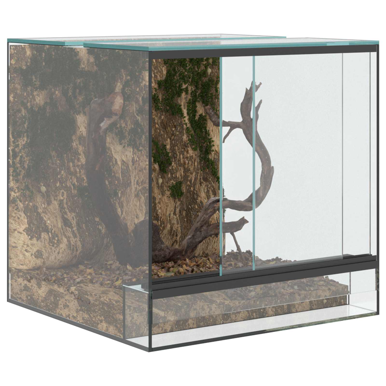 Vidaxl terrarium met opslag doorzichtig 30 x 30 x 30 cm glas