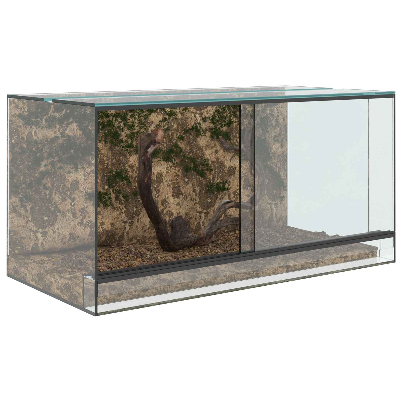 Vidaxl terrarium met opslag doorzichtig 80 x 40 x 40 cm glas