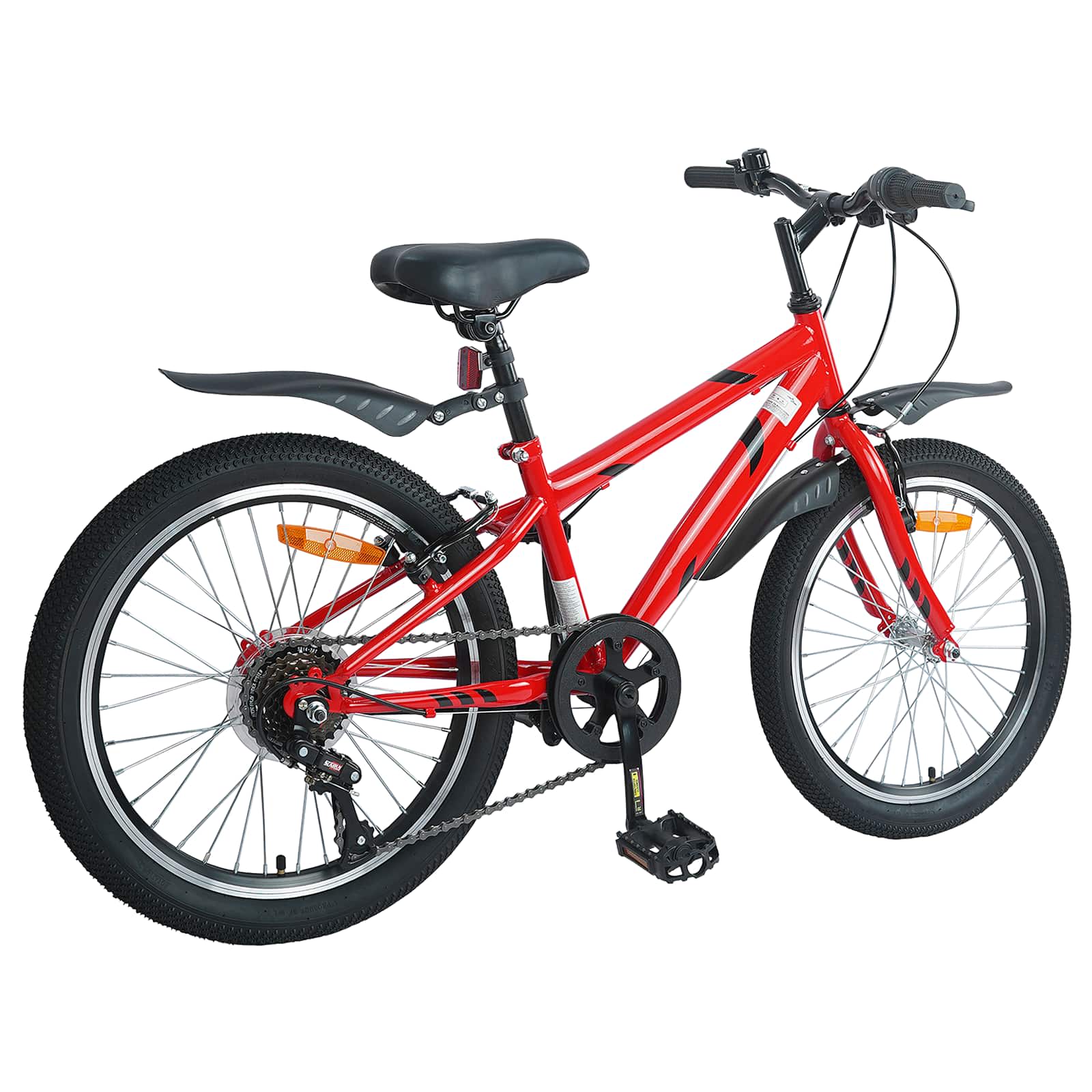 Vidaxl kinderfiets 20 inch 6-speed voor 6-11 jaar oud rood
