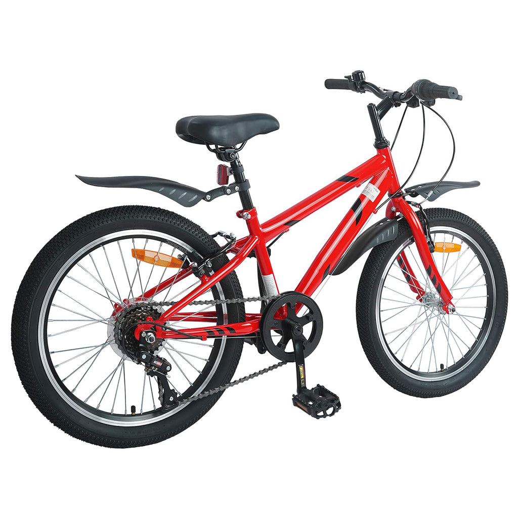 Vidaxl kinderfiets 24 inch 6-speed voor 8-12 jaar oud rood