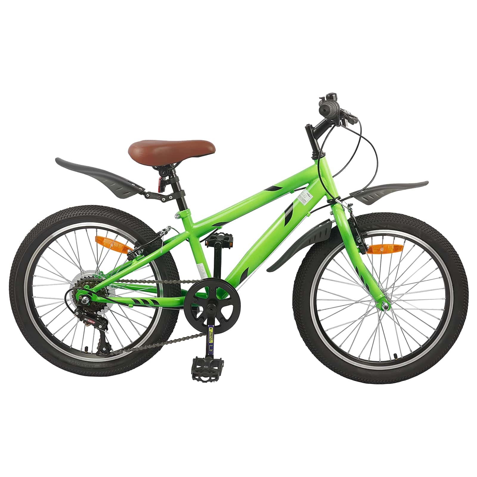 Vidaxl kinderfiets 24 inch 6-speed voor 8-12 jaar oud groen