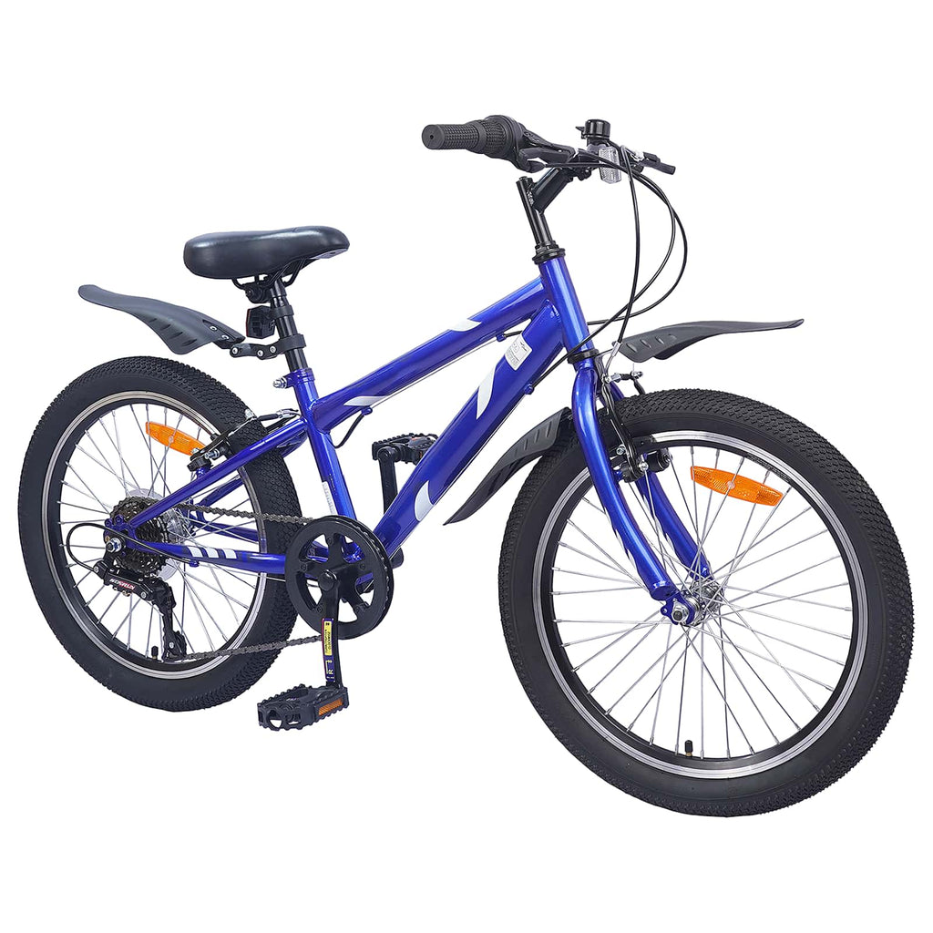 Vidaxl kinderfiets 20 inch 6-speed voor 6-11 jaar oud donkerblauw