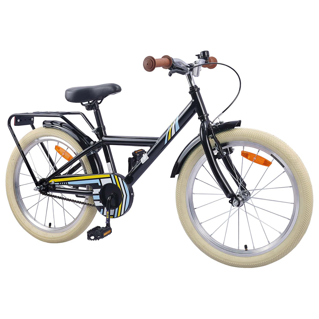 Vidaxl kinderfiets 20 inch voor 6-11 jaar oud zwart