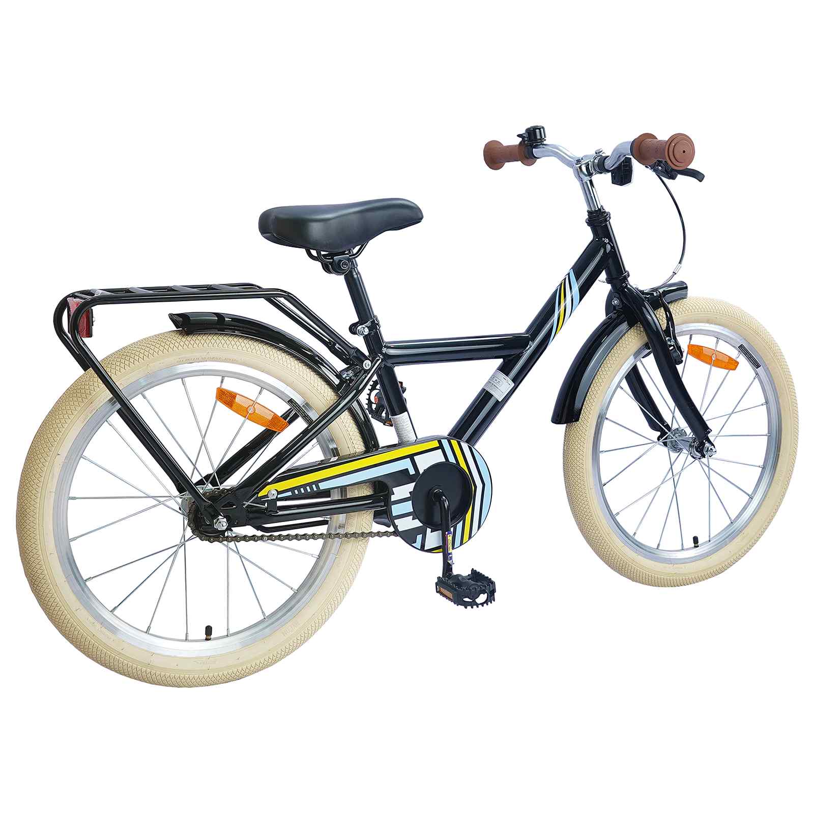 Vidaxl kinderfiets 24 inch voor 8-12 jaar oud zwart