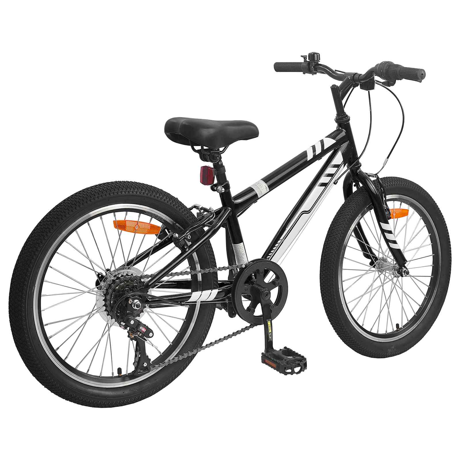 Vidaxl mountainbike 20 inch 6-speed voor 5-8 jaar oud zwart