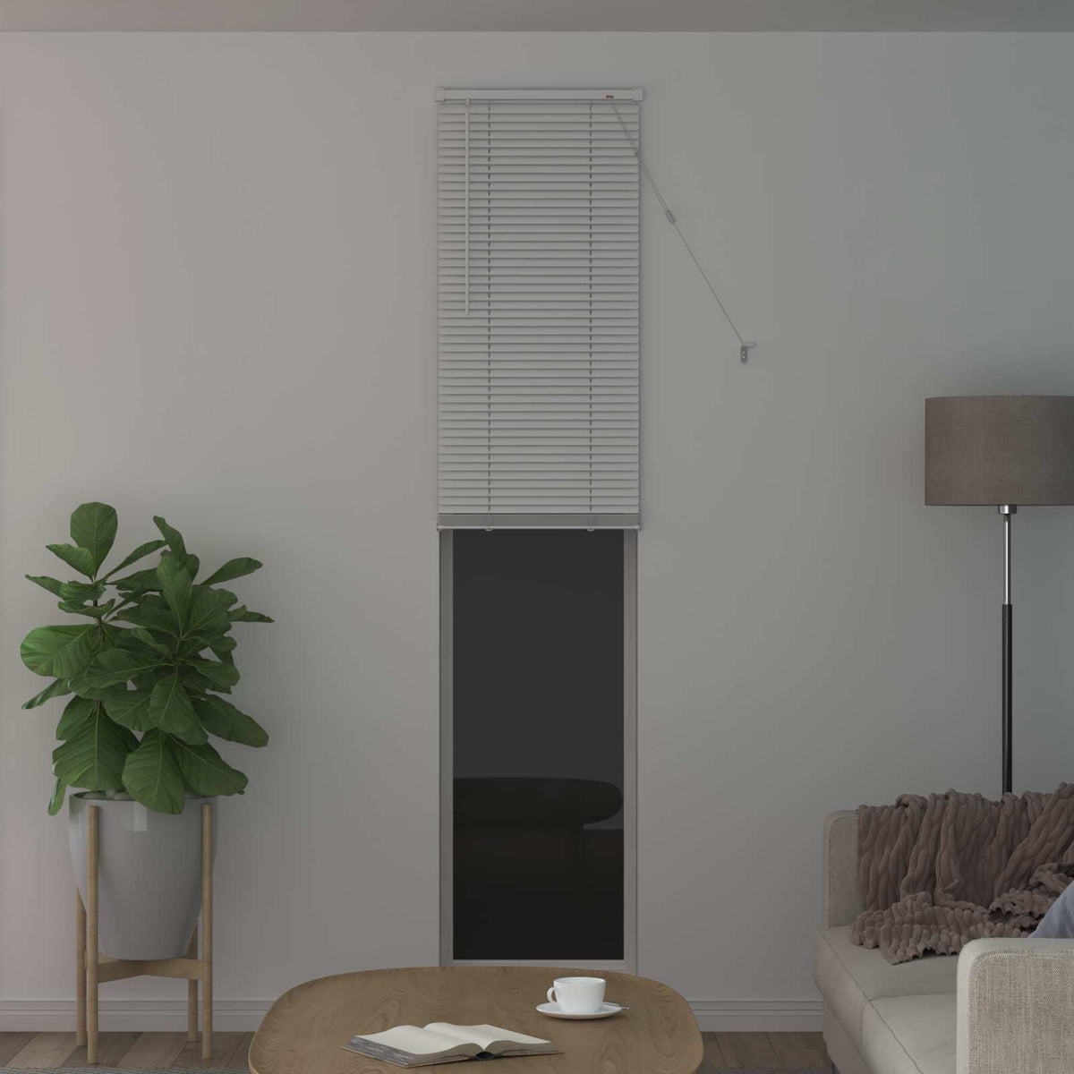 Vidaxl venetiaanse jaloezie wit 213 x 50 cm 25 mm pvc