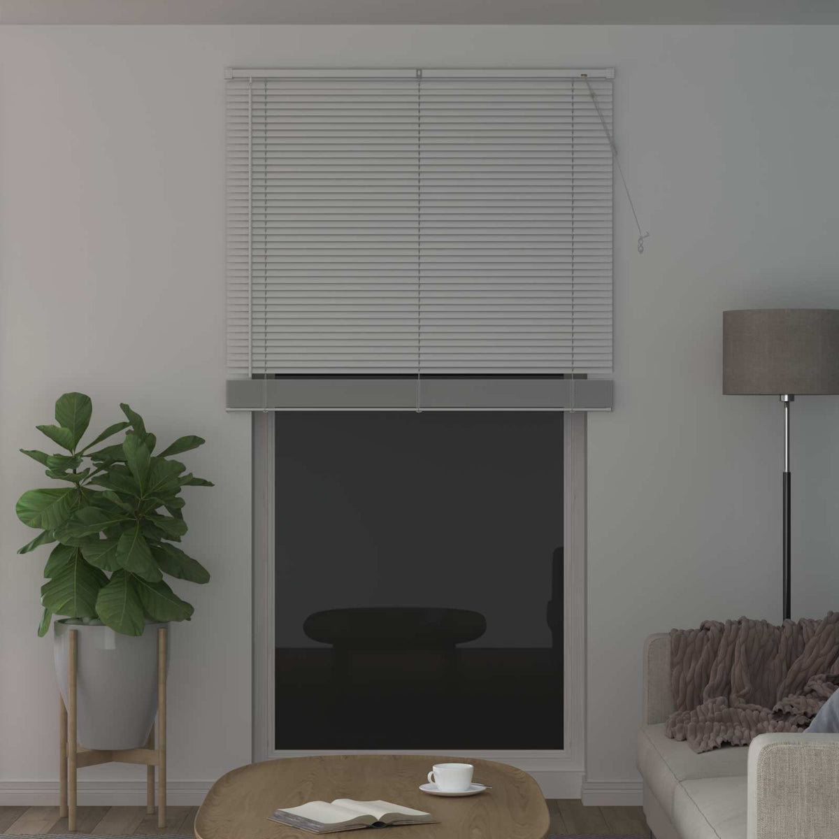 Vidaxl venetiaanse jaloezie wit 213 x 110 cm 25 mm pvc