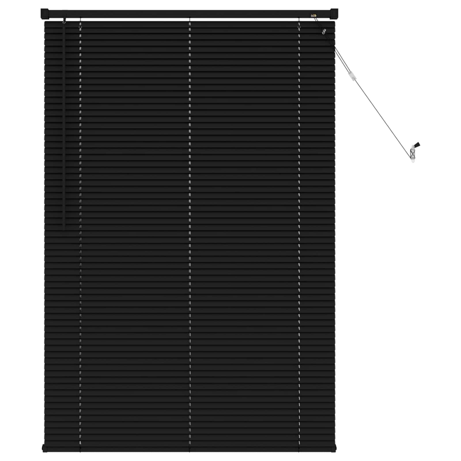 Vidaxl venetiaanse blind verstelbaar zwart 150 x 80 cm pvc