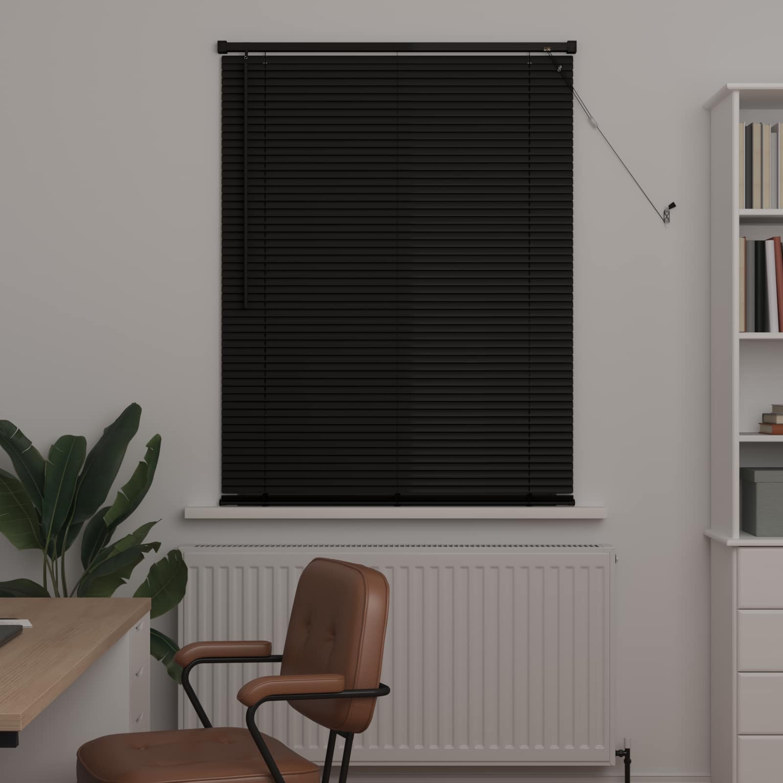 Vidaxl venetiaanse blind verstelbaar zwart 150 x 90 cm pvc