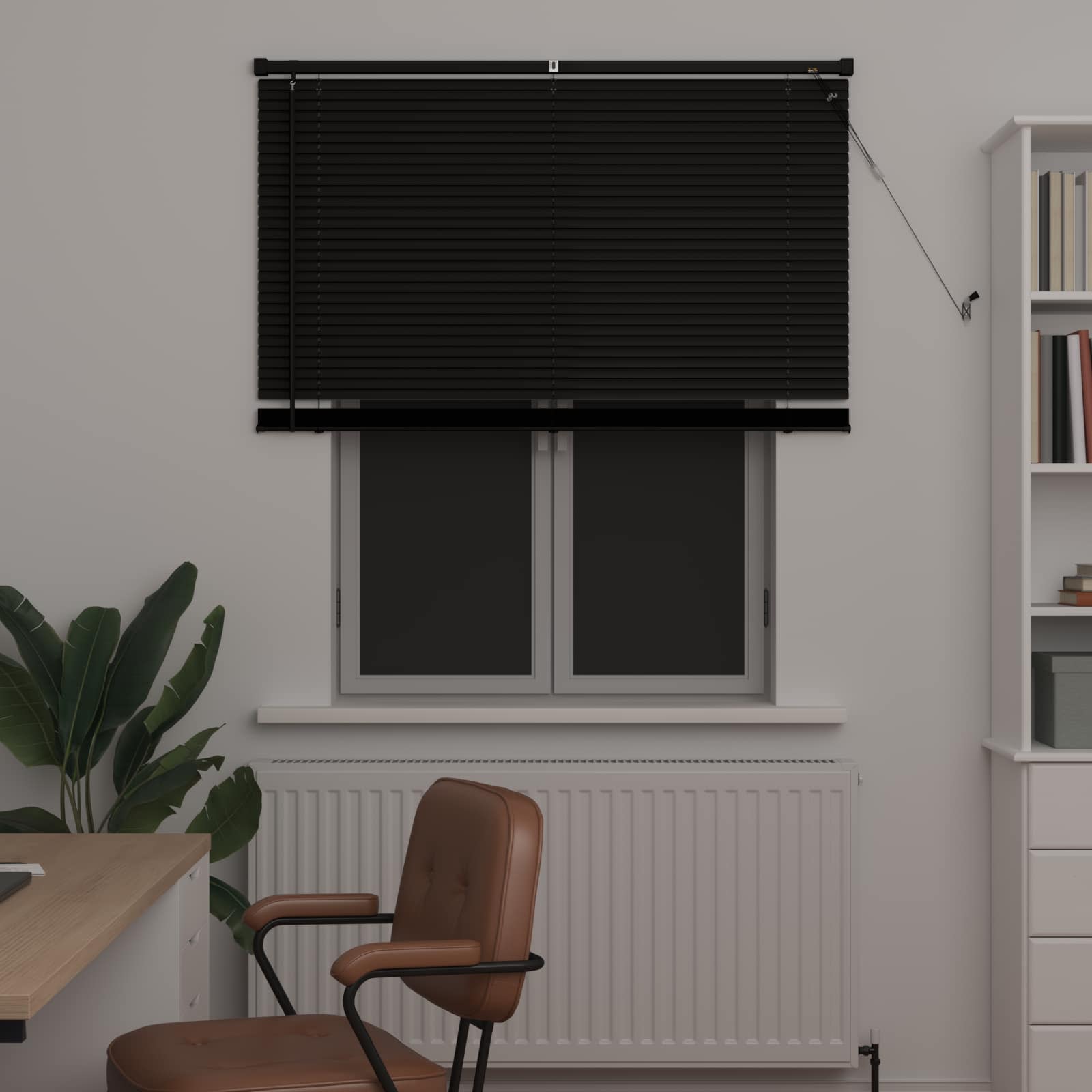 Vidaxl venetiaanse blind verstelbaar zwart 150 x 110 cm pvc