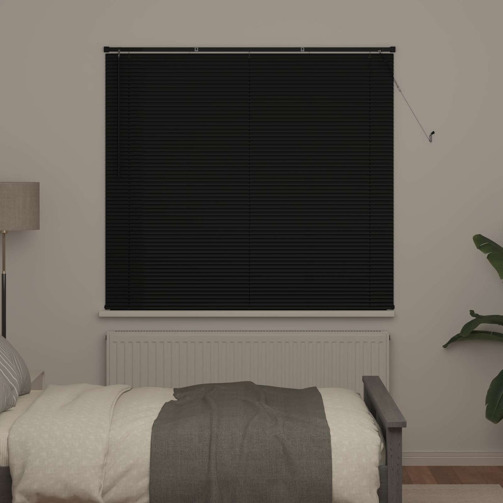 Vidaxl venetiaanse blind verstelbaar zwart 150 x 140 cm pvc