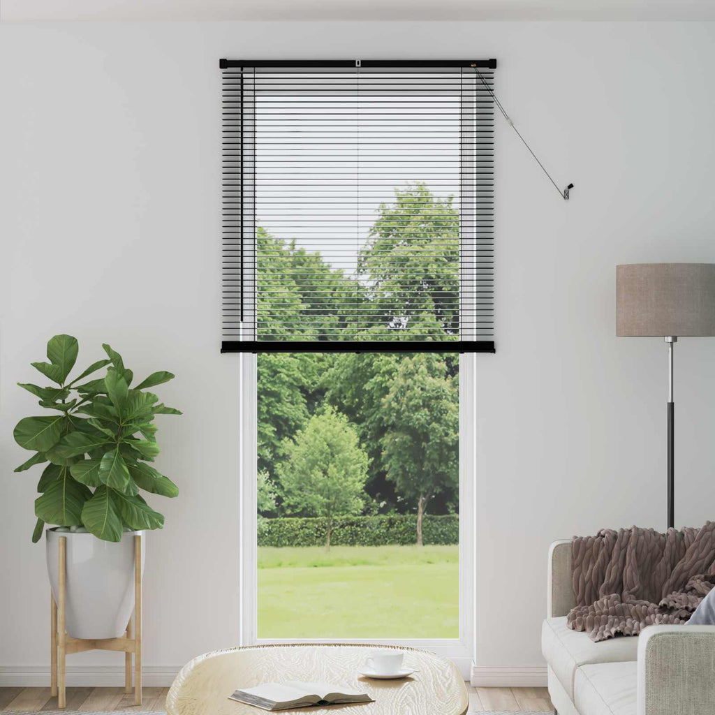 Vidaxl venetiaanse jaloezie zwart 213 x 70 cm 25 mm pvc