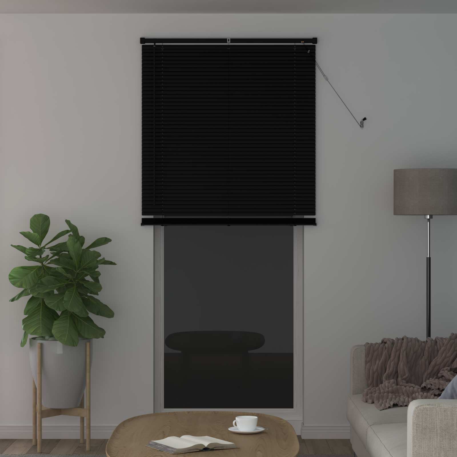 Vidaxl venetiaanse blind verstelbaar zwart 213 x 80 cm pvc